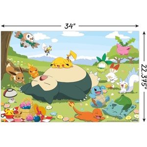 Pokemon-Group Picnic Wall Poster
